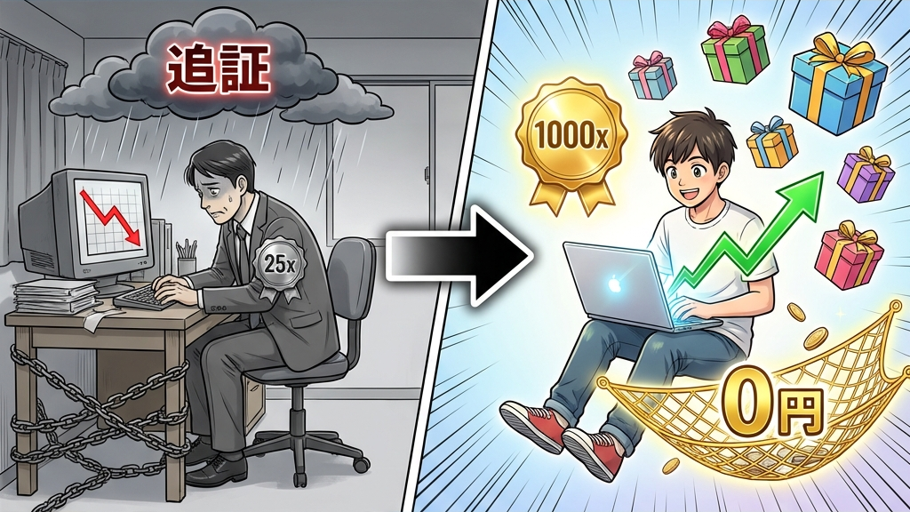 国内FXと海外FXの比較イメージ