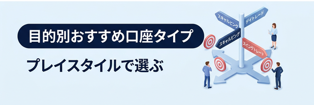 目的別おすすめ口座タイプの図解