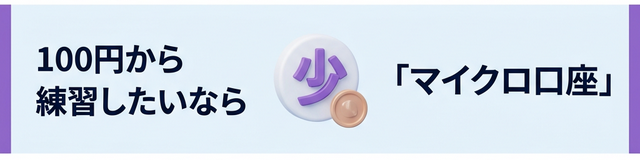 マイクロ口座の特徴