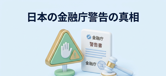 日本の金融庁からの警告の真相を解説した画像