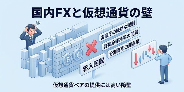 国内FX業者が仮想通貨に対応できない法的な理由