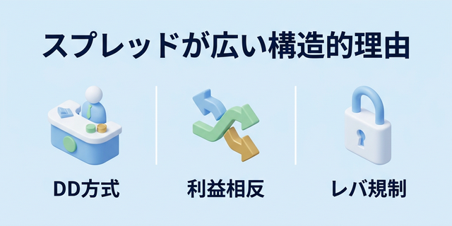 2. 国内FXのスプレッドが広い構造的な理由