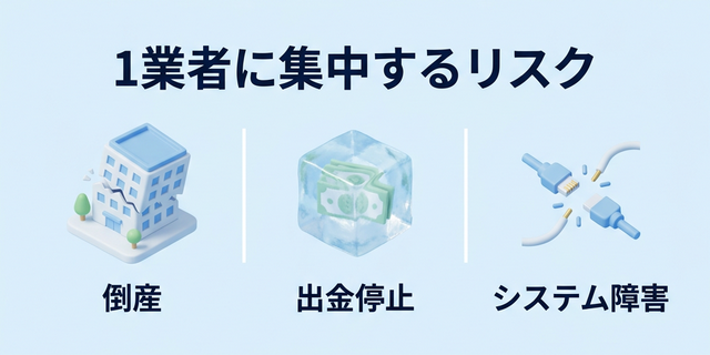 1業者に集中するリスク