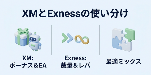 XMとExnessの使い分けマトリクス