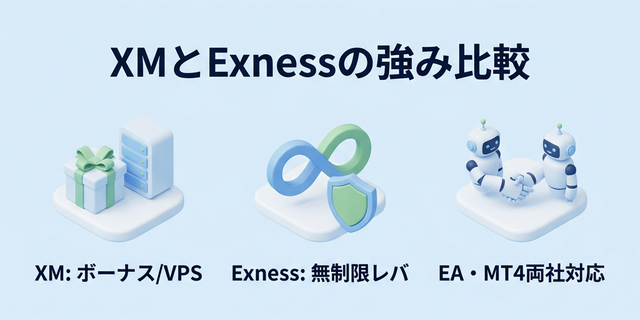 XMとExnessの強み比較