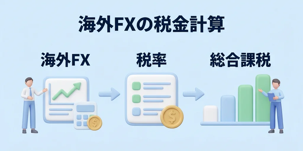 2. 海外FXの税率は最大55%——総合課税の計算方法