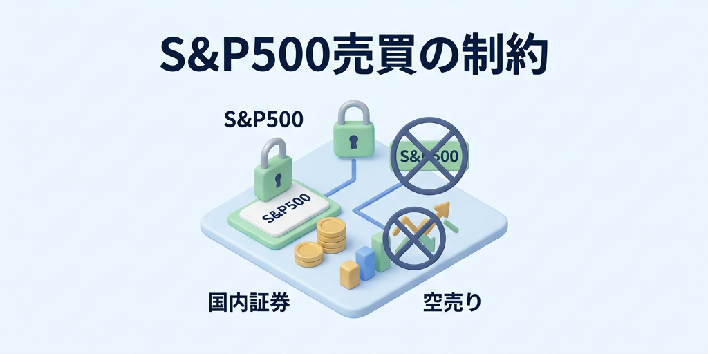 2. 国内証券のETF・投信でS&P500を売買する3つの制約