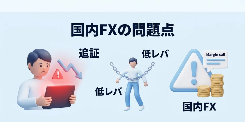 2. 国内FXを選ぼうとして気づいた3つの問題——追証・低レバレッジ・ボーナスなし