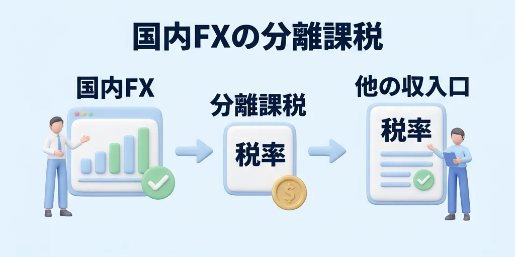 1. 国内FXの税率は一律20.315%——分離課税の仕組み