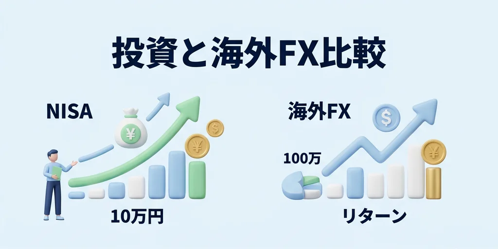3. 同じ10万円でNISAと海外FXを比較——期待リターンの構造が根本的に違う