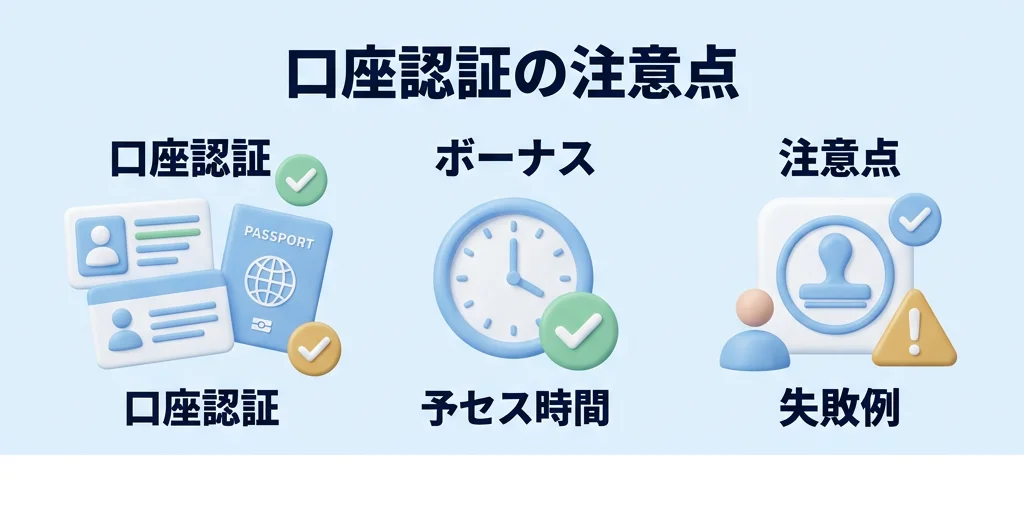 5. 最低限の条件：ボーナスを受け取るための「口座認証手続き」の注意点