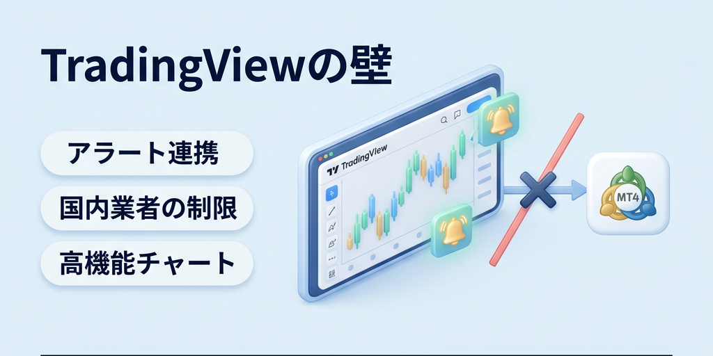 1. TradingViewのアラートをMT4に飛ばしたい——でも国内業者のツールでは詰む
